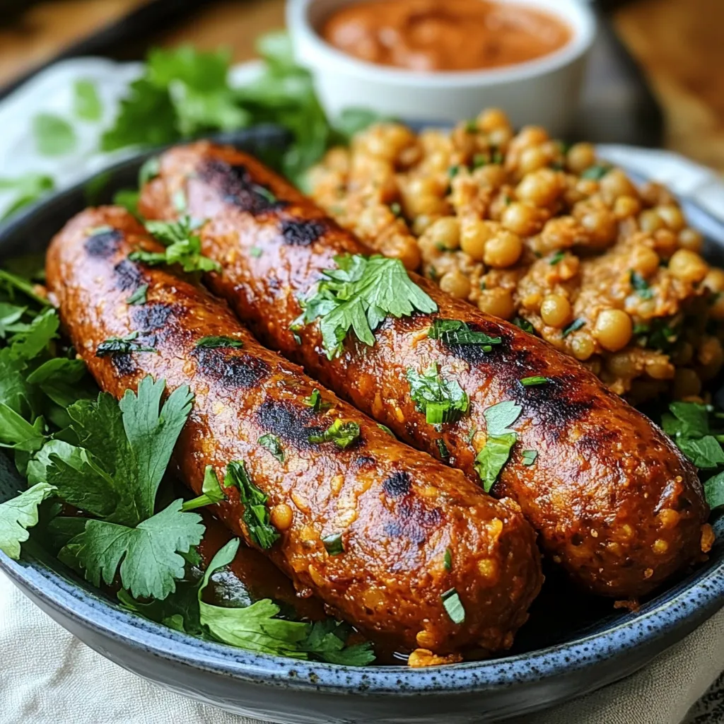 A bowl of sausage and beans.