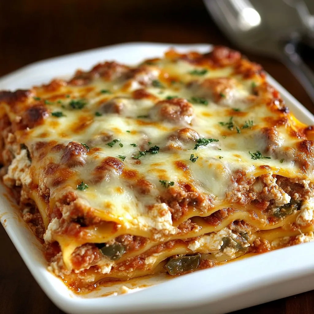 A white plate with a lasagna dish on it.
