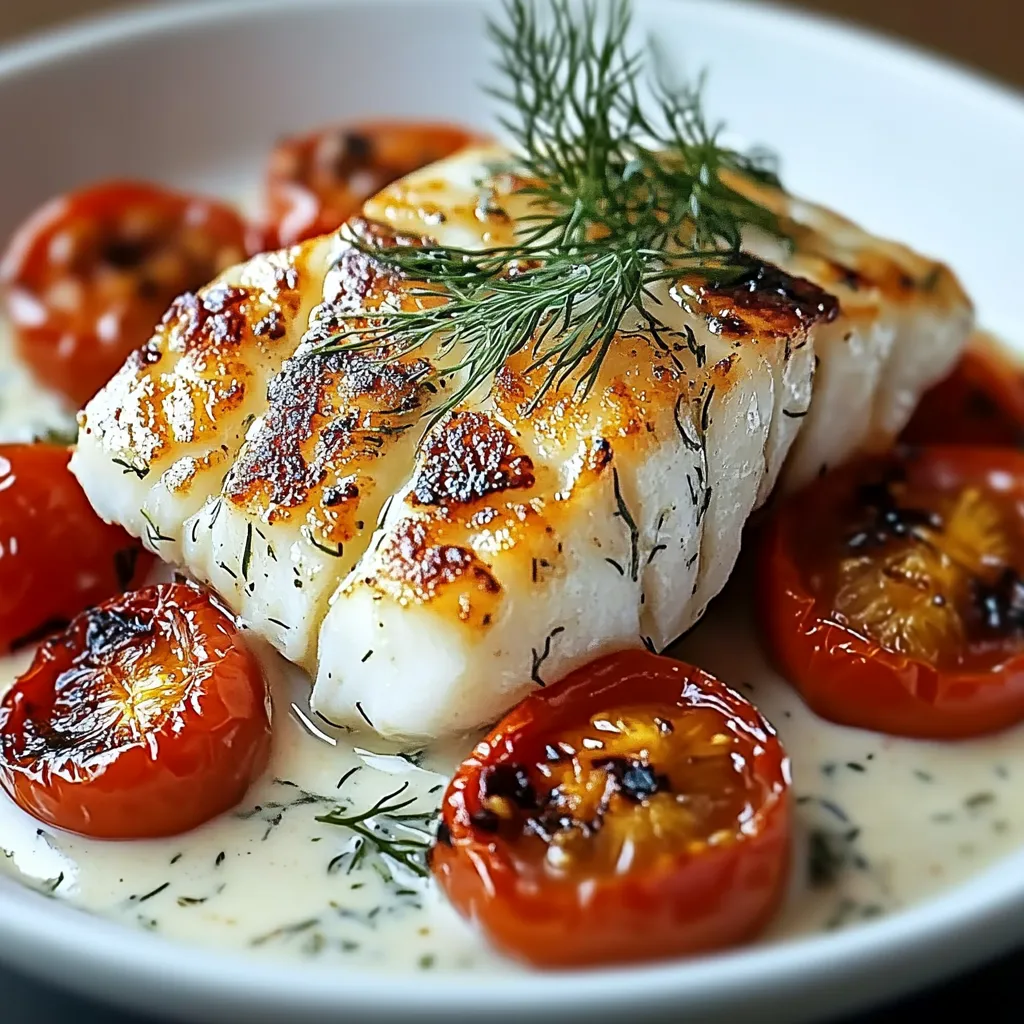 A plate of food with tomatoes and fish.