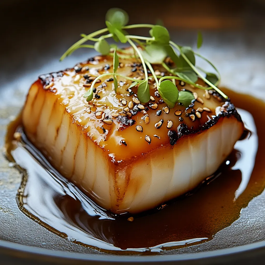 A piece of fish with a sprig of parsley on top.