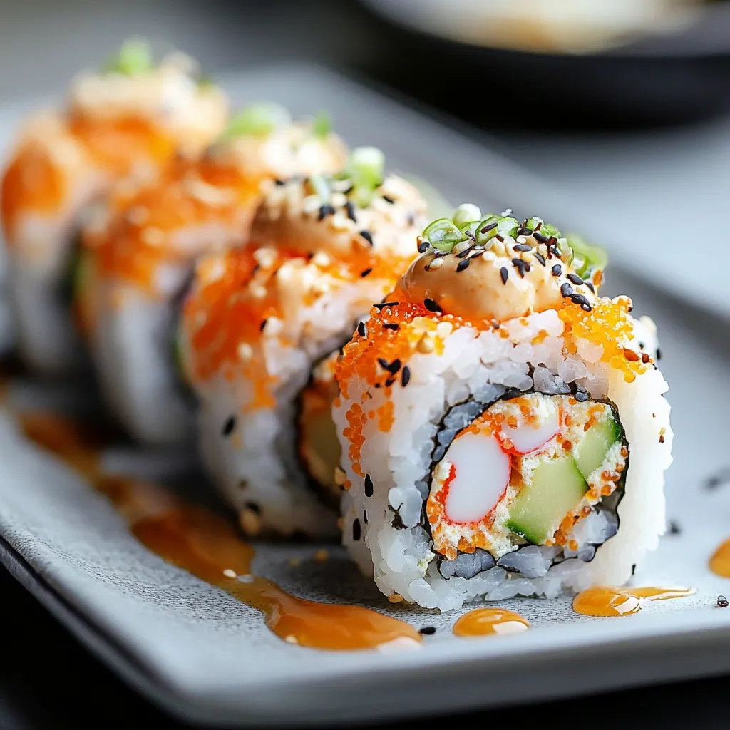 A plate of sushi with sauce on it.