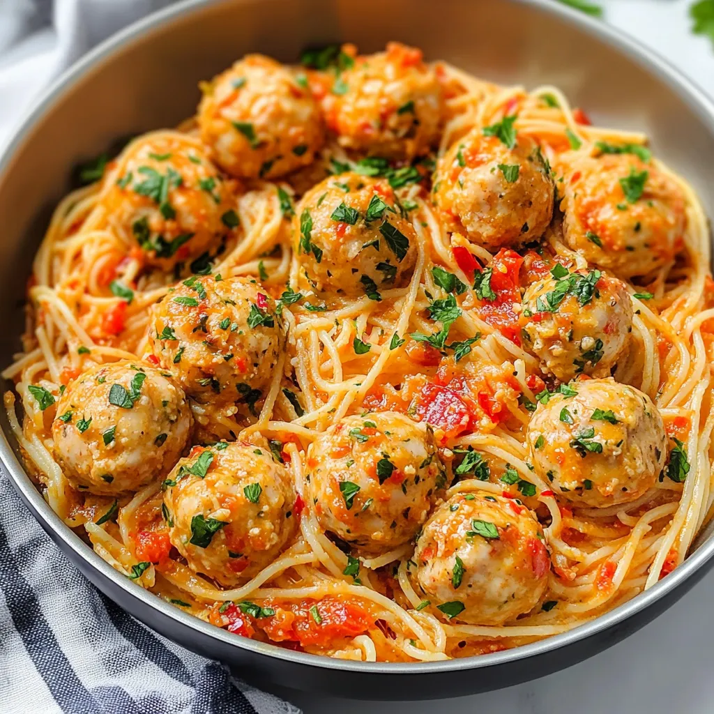 A bowl of spaghetti with meatballs.