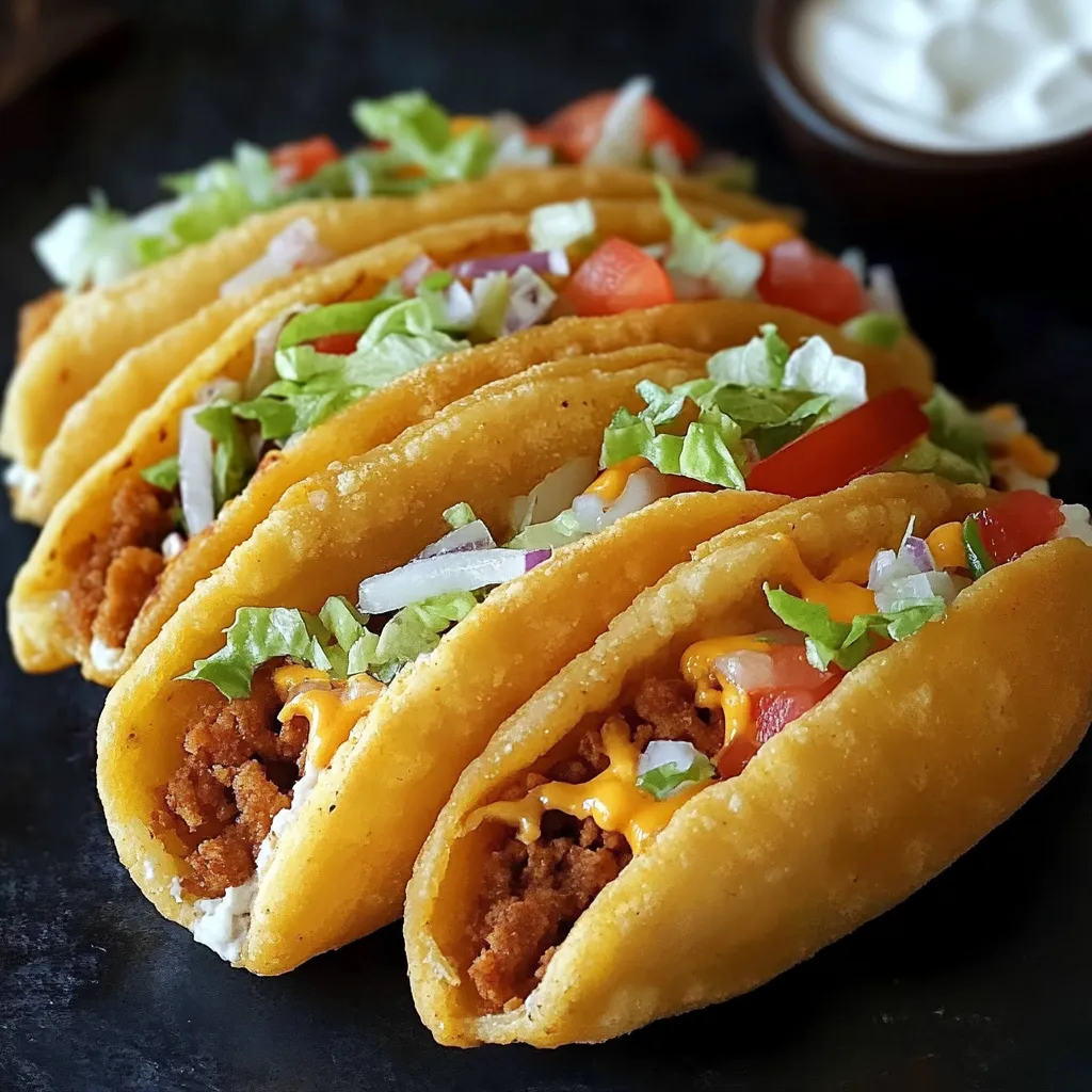 Two tacos with lettuce and tomatoes.