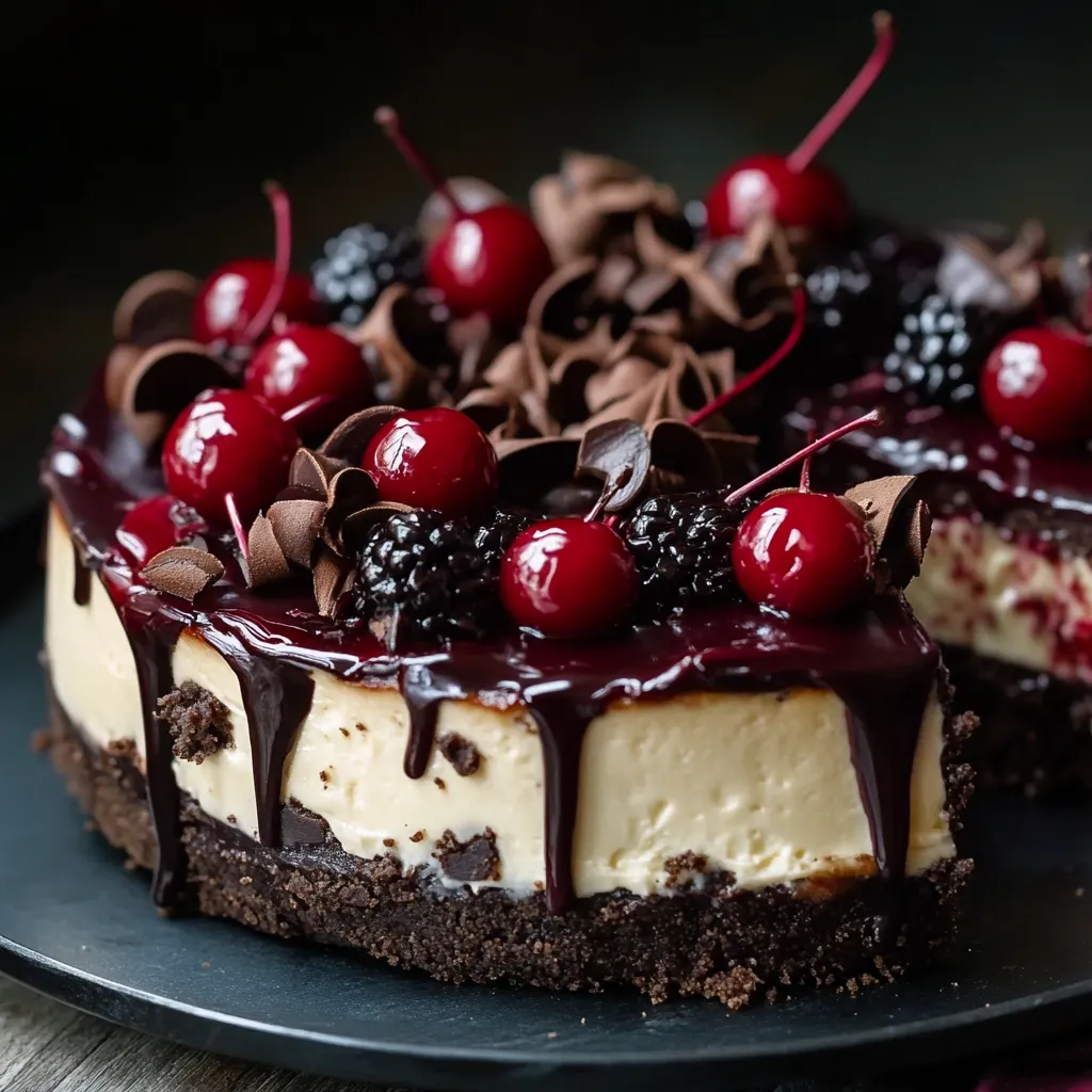 Rich Black Forest Cheesecake