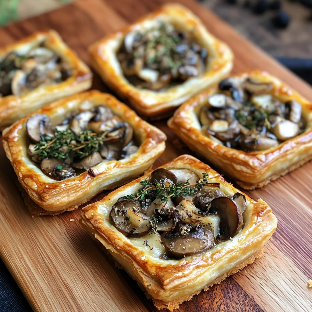 Herbed Goat Cheese Tarts with Mushrooms and Shallots