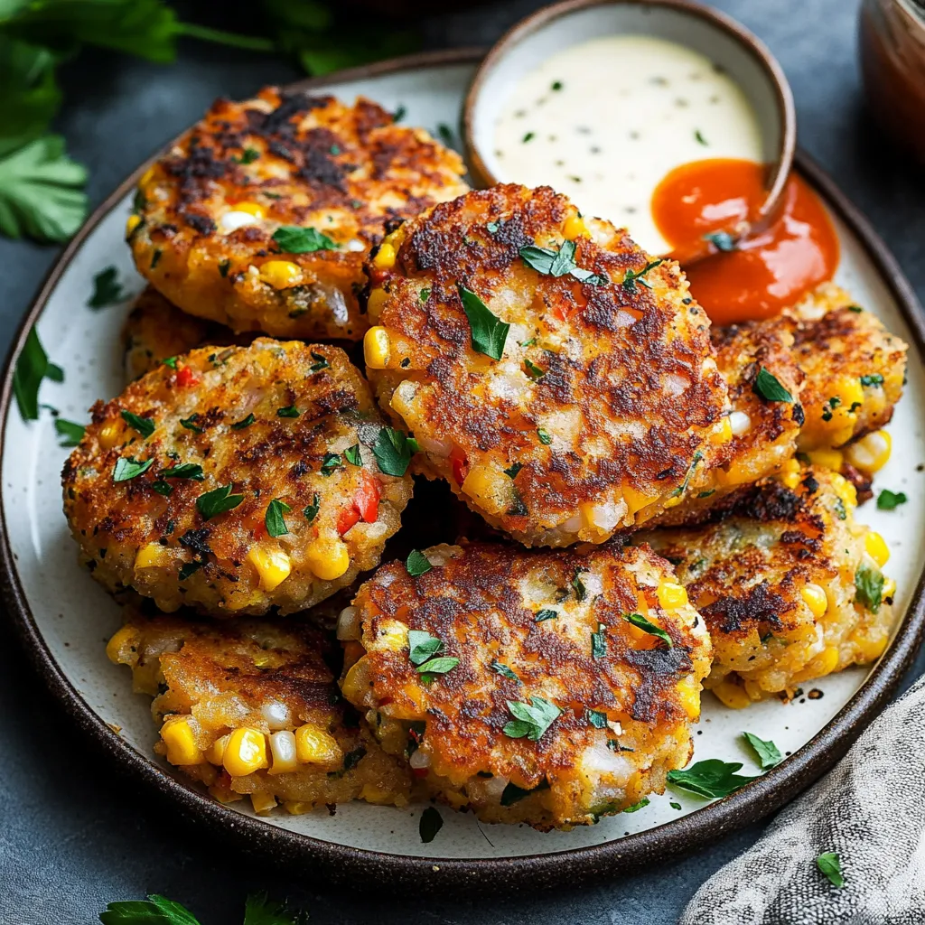 Golden Shrimp and Corn Cakes