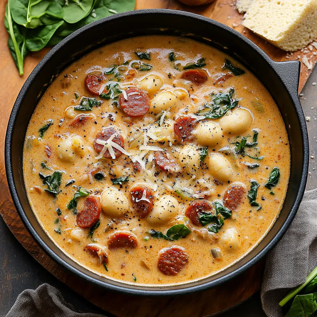 Kielbasa Gnocchi Soup