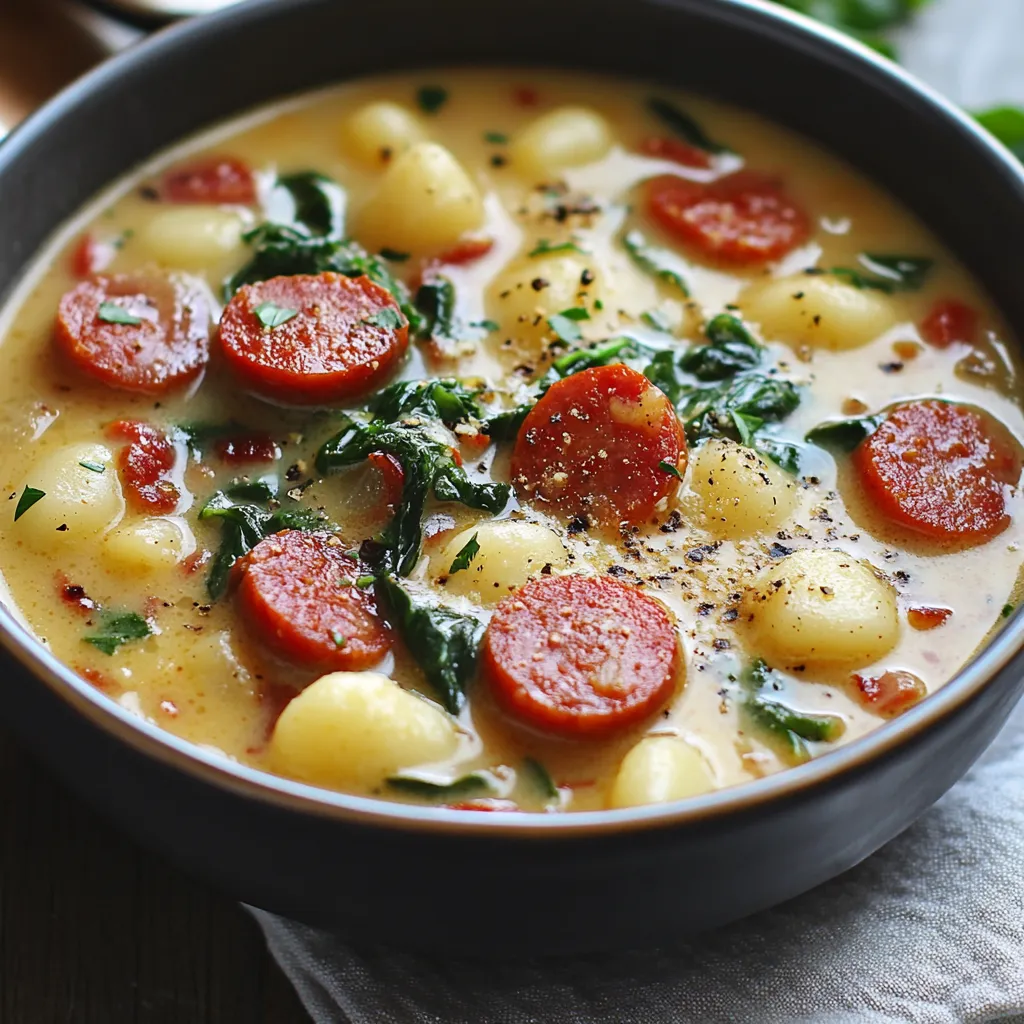 Kielbasa Gnocchi Soup