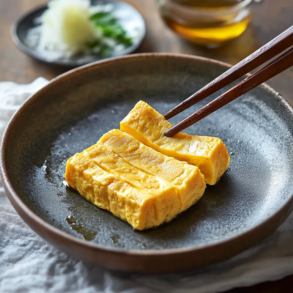 Tamagoyaki the rolled egg omelet