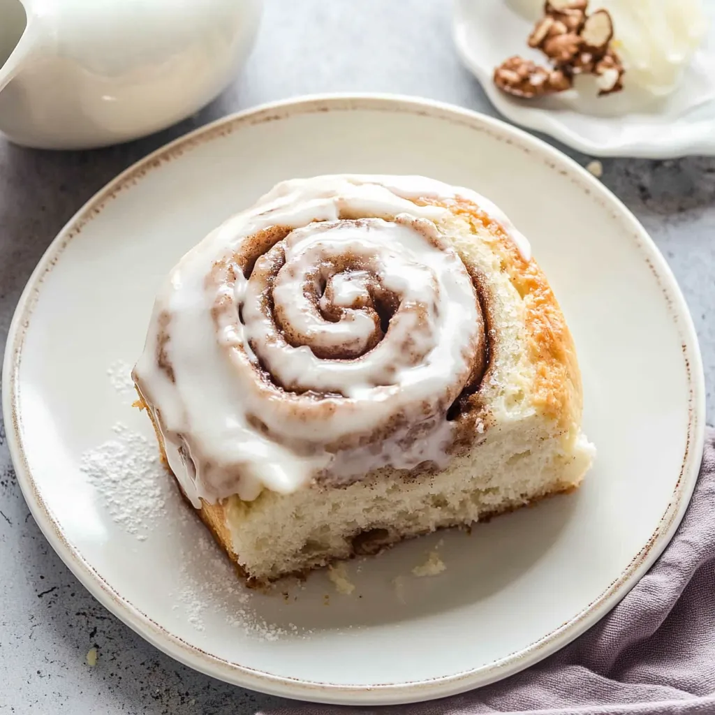 Soft Milk Bread Cinnamon Rolls topped with glaze
