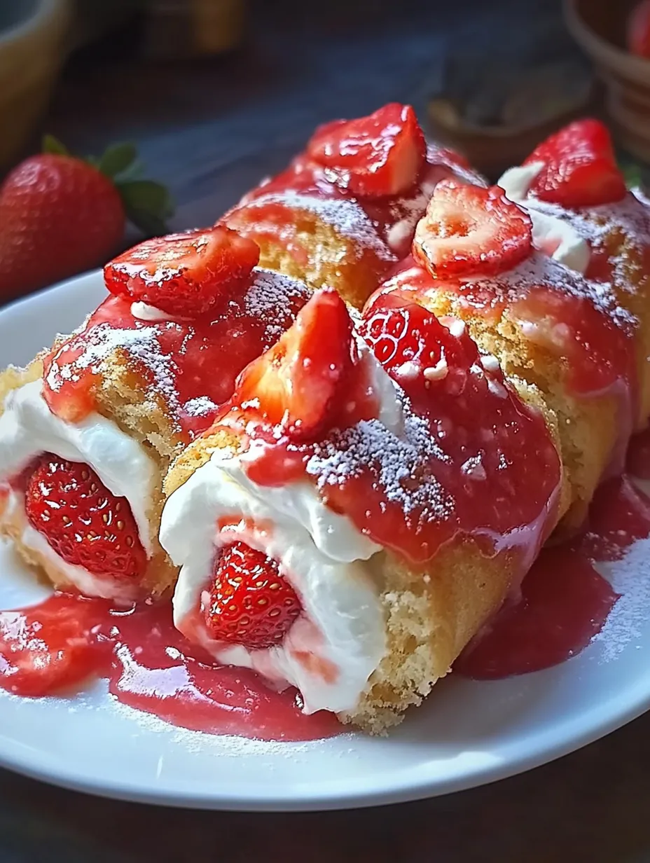 Strawberry Shortcake Cheesecake Rolls
