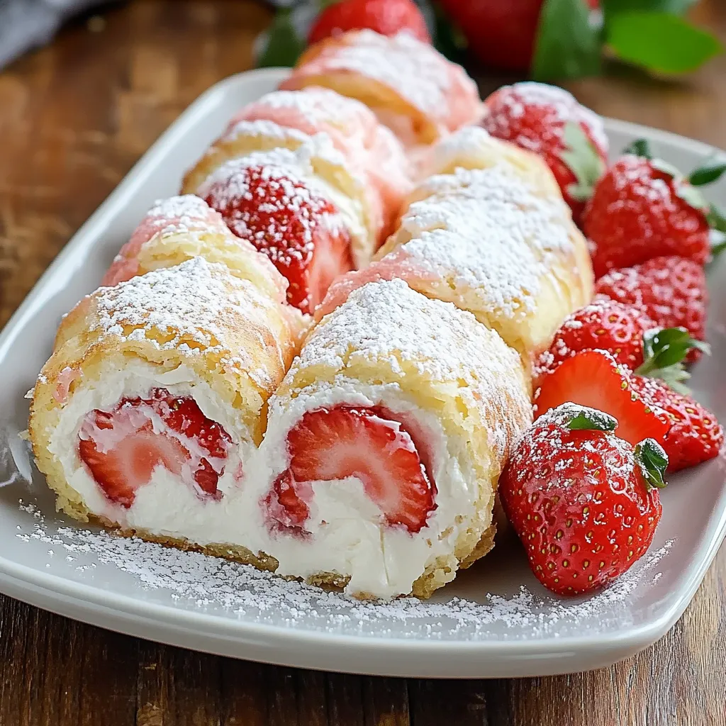 Sweet Strawberry Shortcake Cheesecake Rolls Recipe