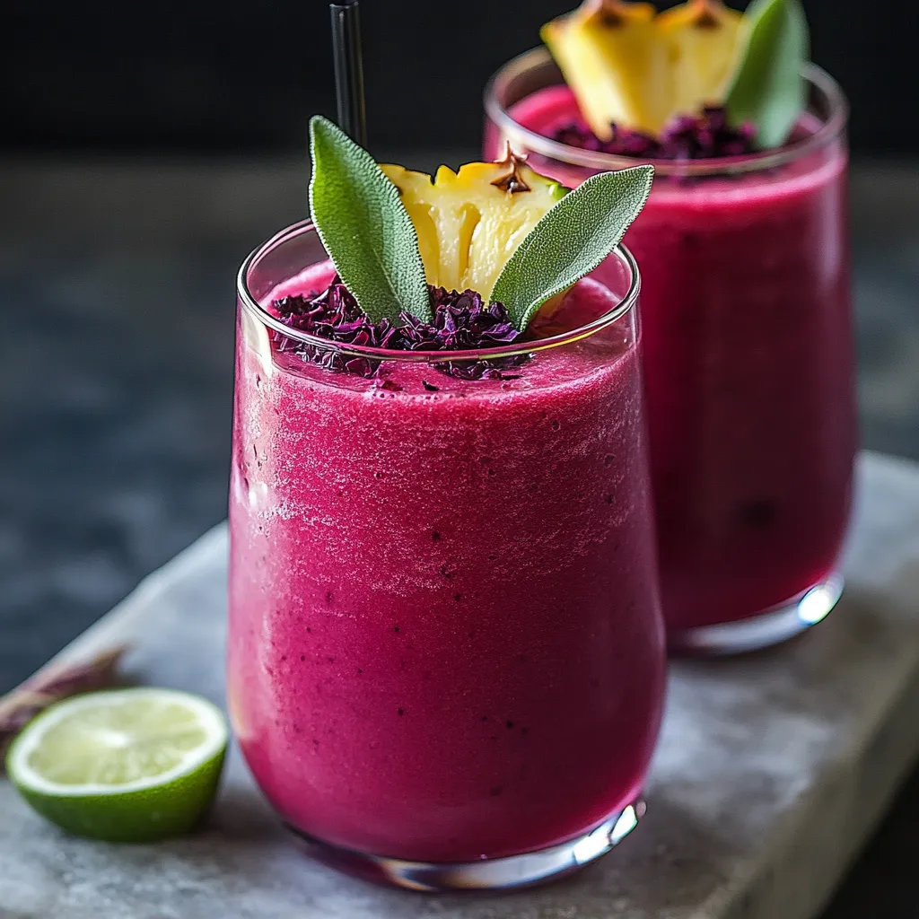 Bright Hibiscus and Pineapple Beverage