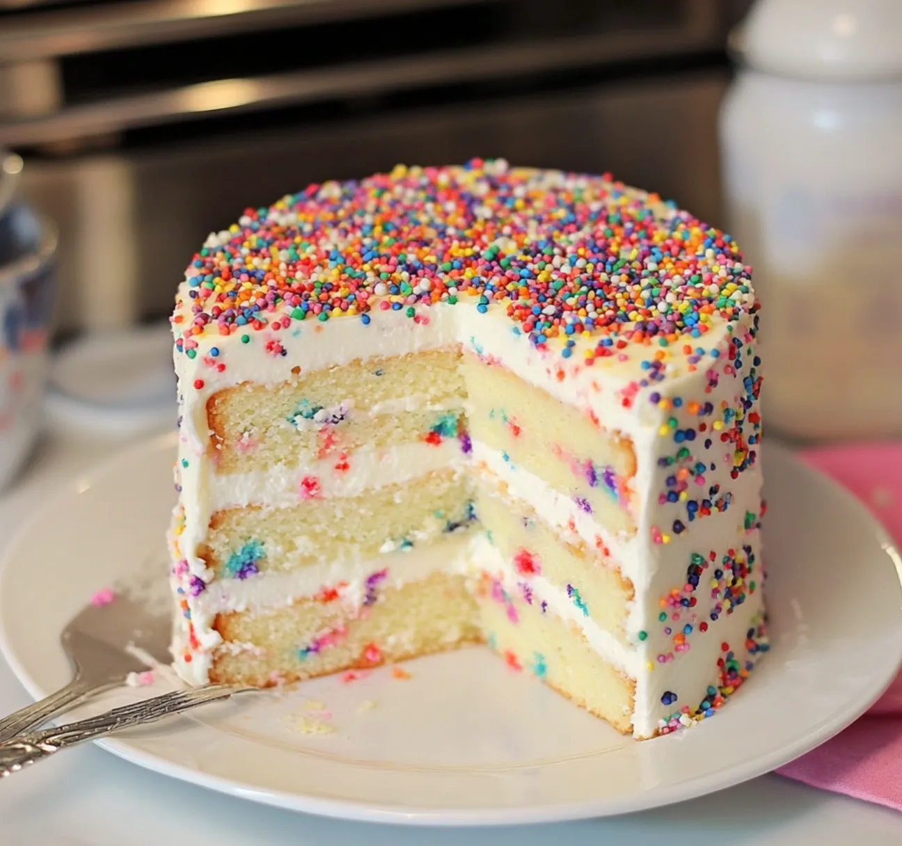 Easy Funfetti Cheesecake Cake Recipe