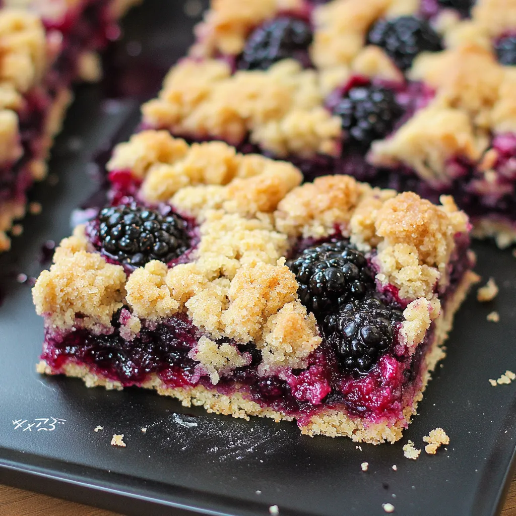 Easy Blackberry Crumb Bars