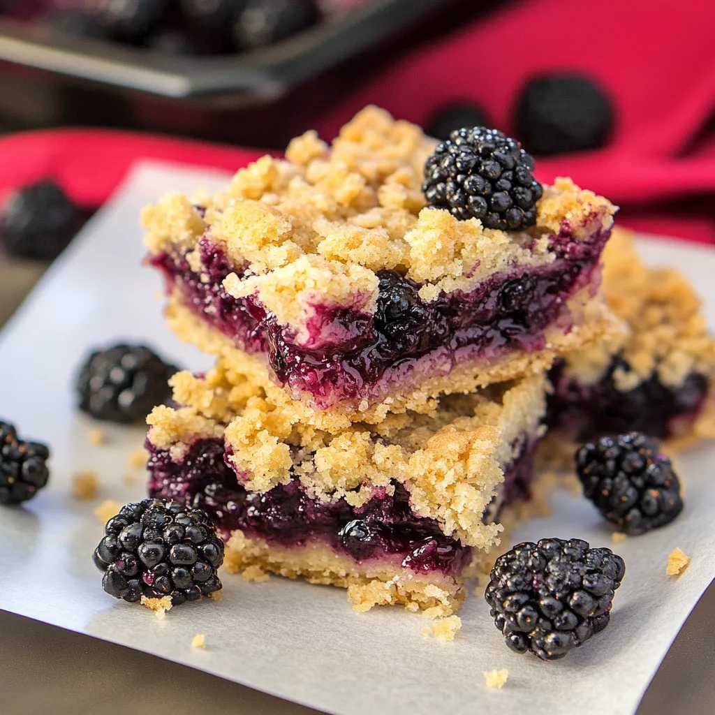 Homemade Blackberry Crumb Bars