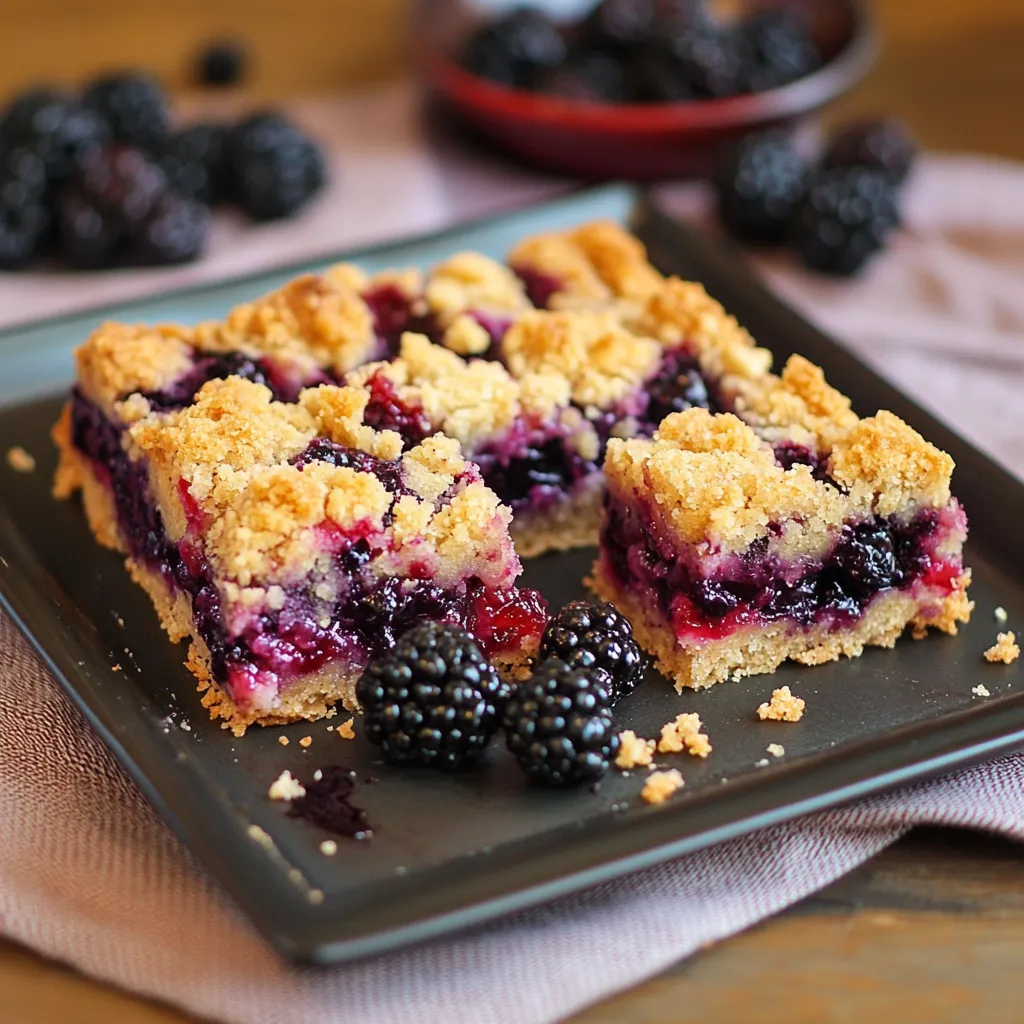 Sweet Blackberry Crumb Bars