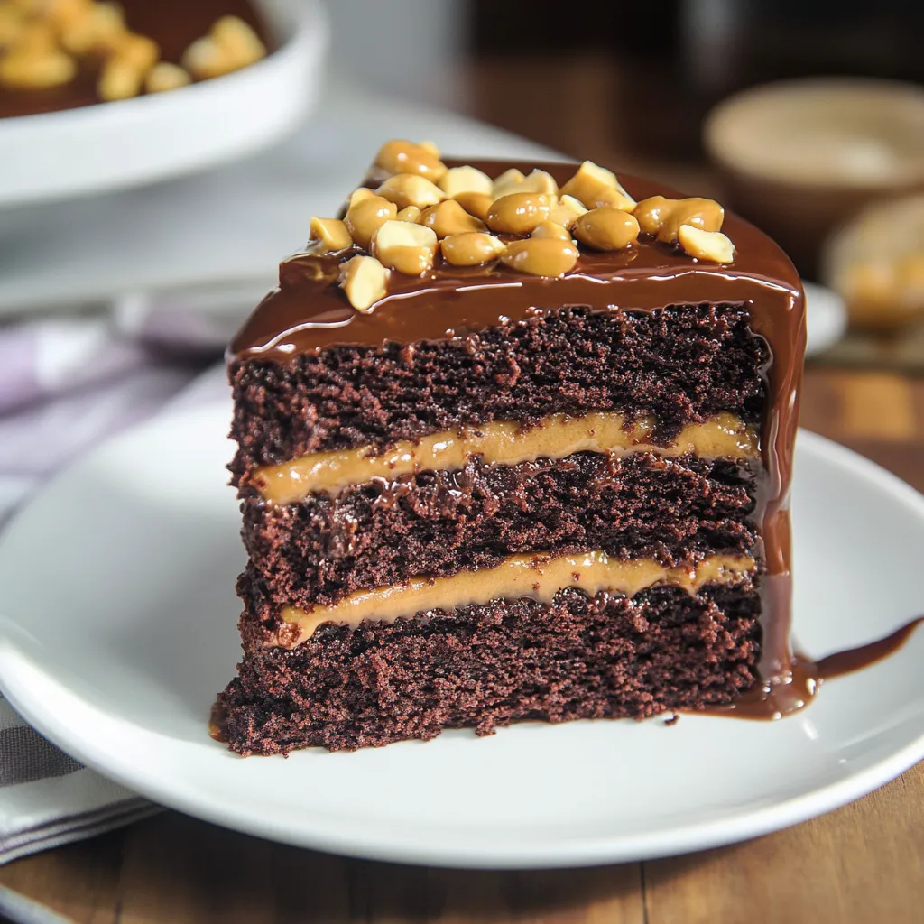 Chocolate Cake with Caramel Layers