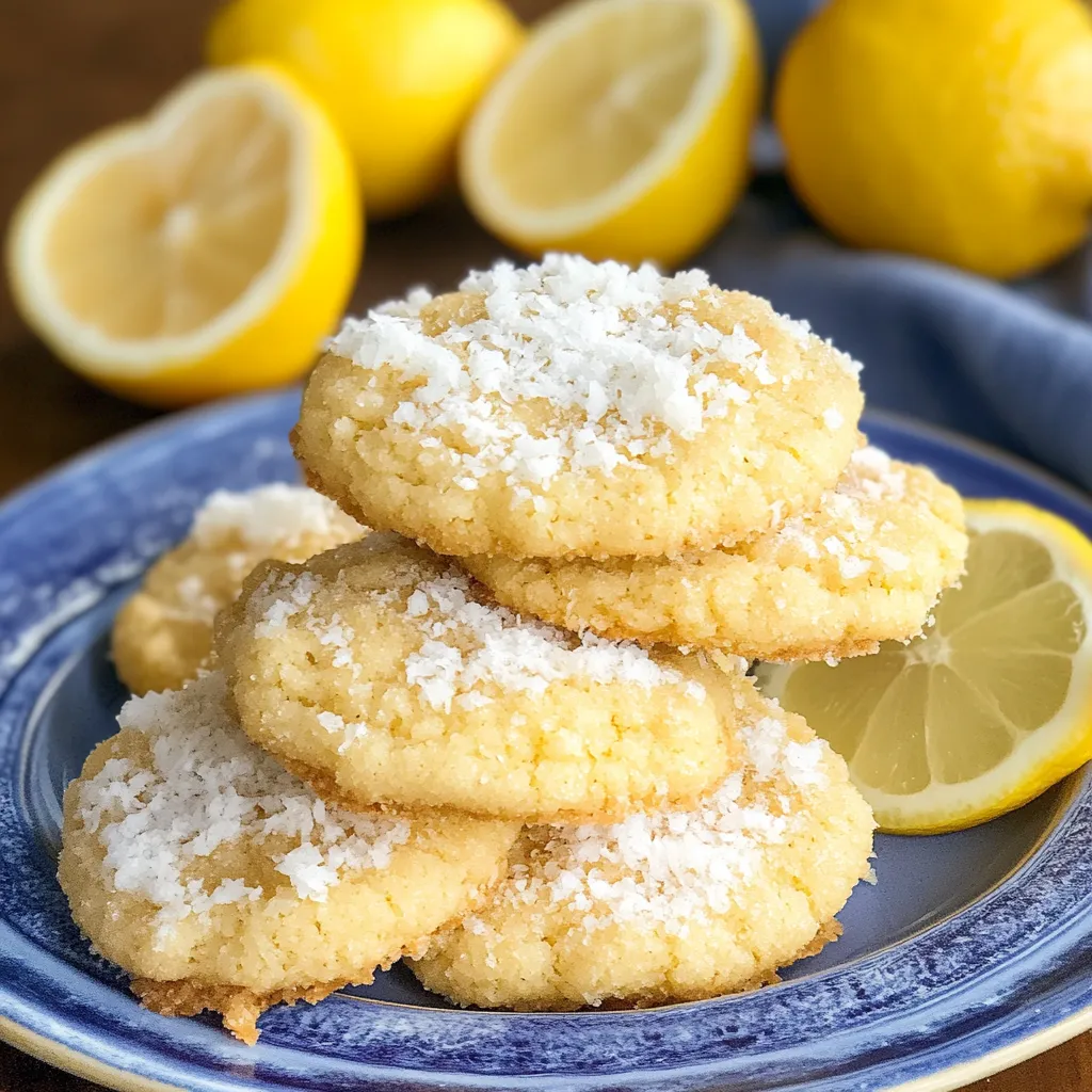 Easy Lemon Coconut Sugar Cookies
