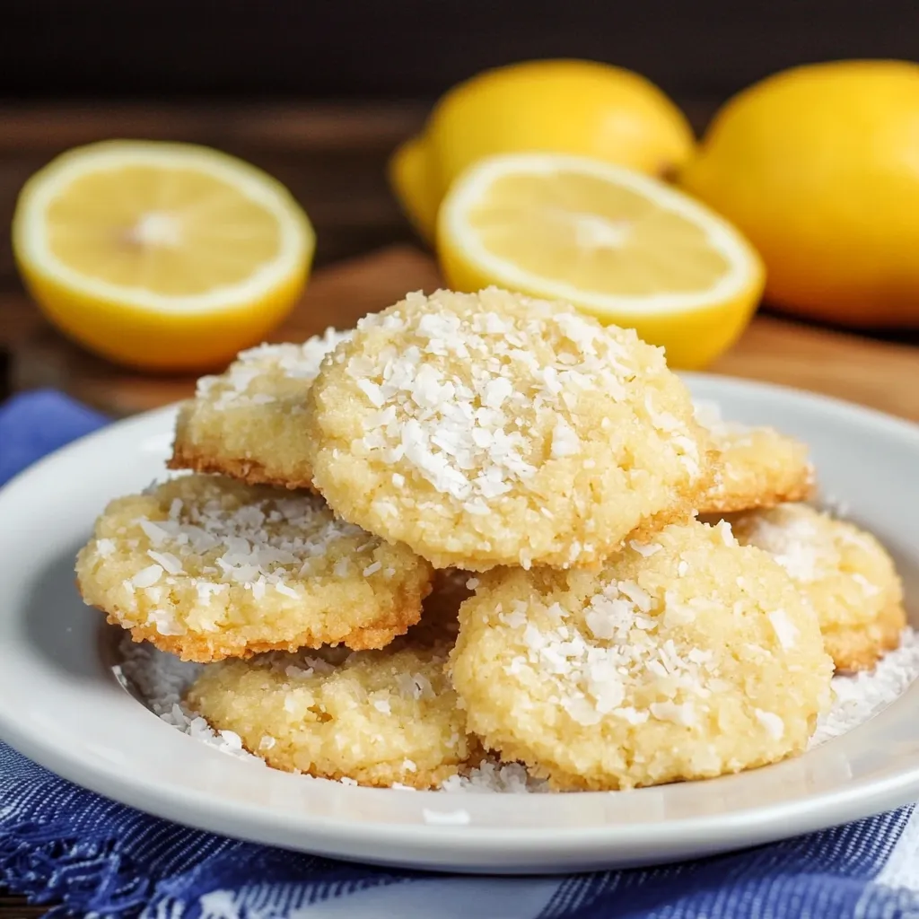 Easy Lemon Coconut Sugar Cookies Recipe