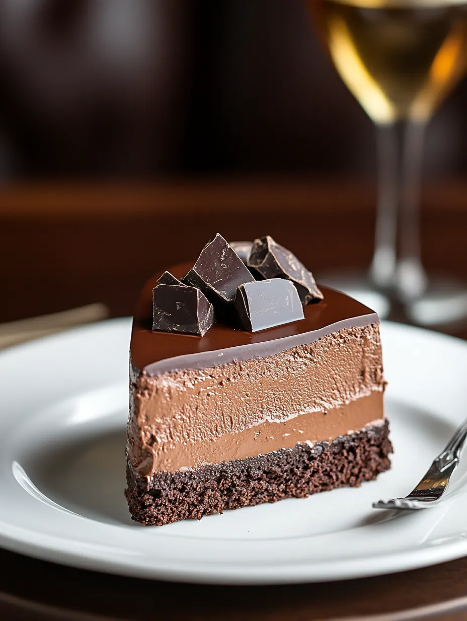 Easy Bourbon Chocolate Mousse Cake Recipe