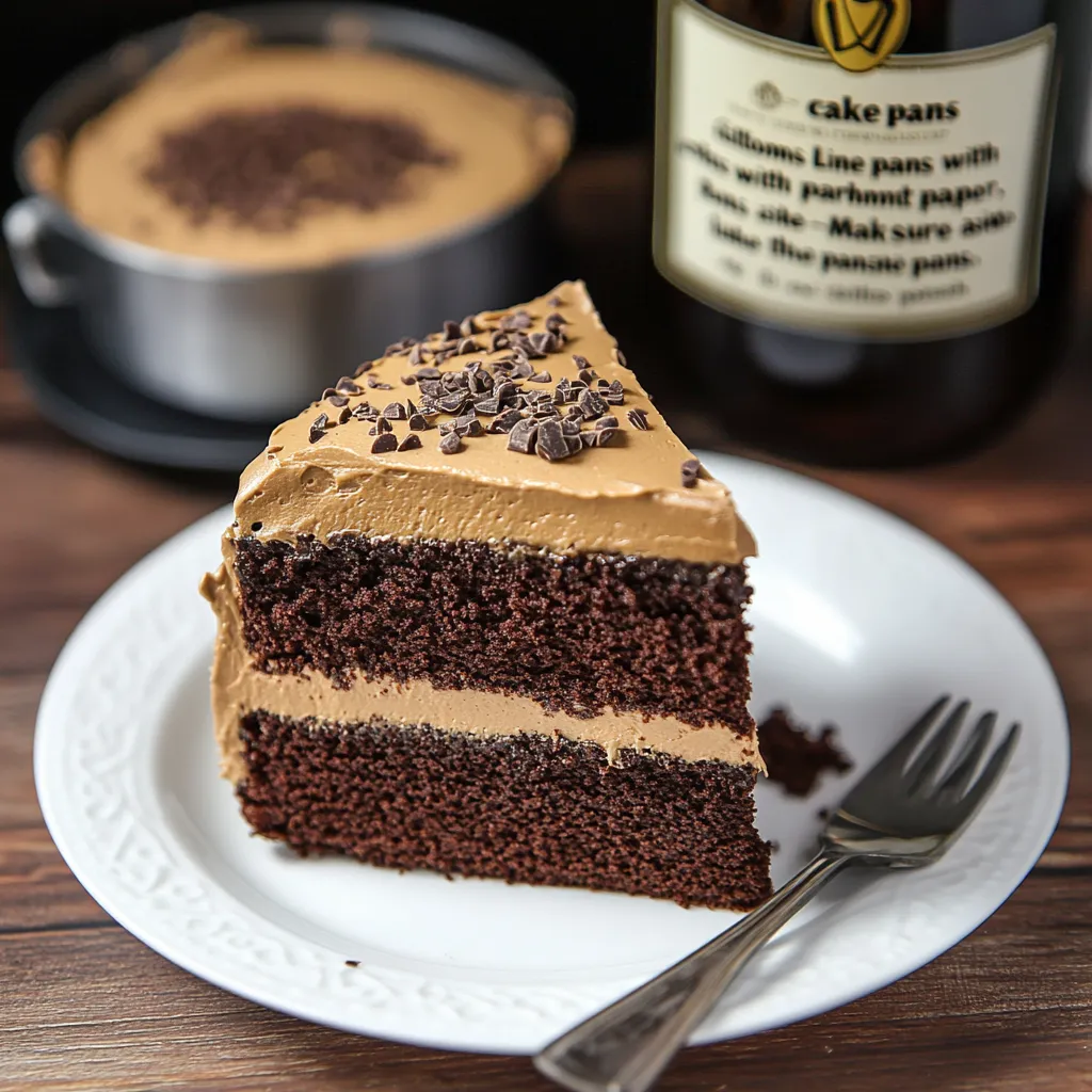 Homemade Chocolate Stout Cake with Coffee Frosting