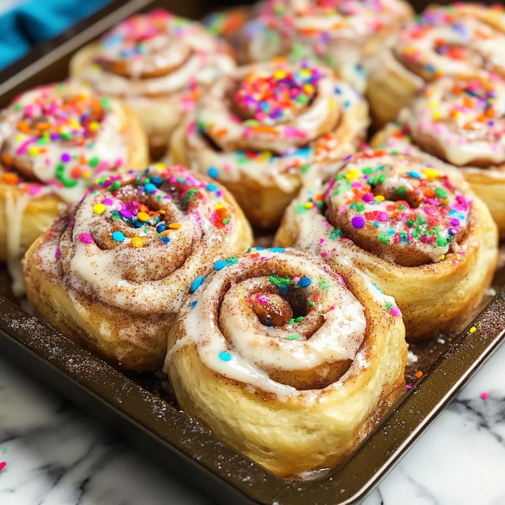 Homemade Overnight Funfetti Cinnamon Rolls