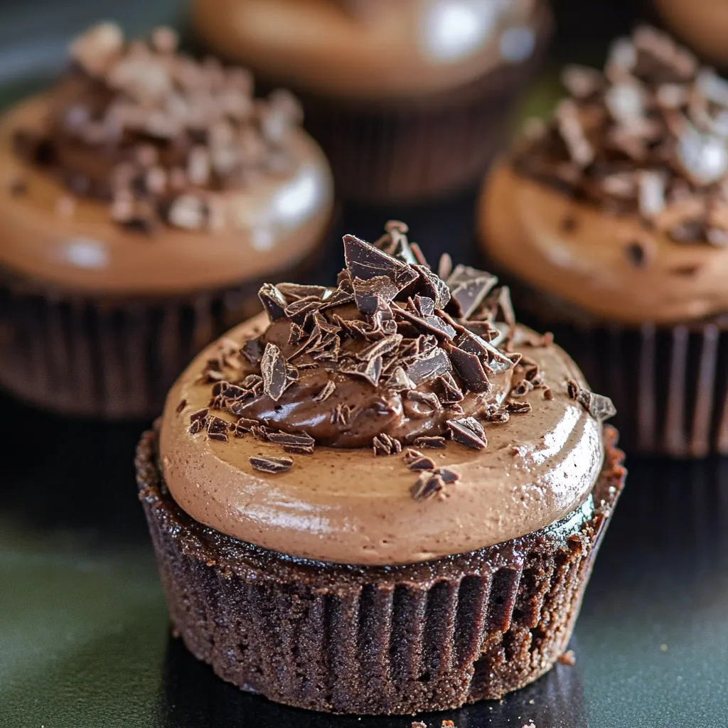 Rich chocolate cheesecakes
