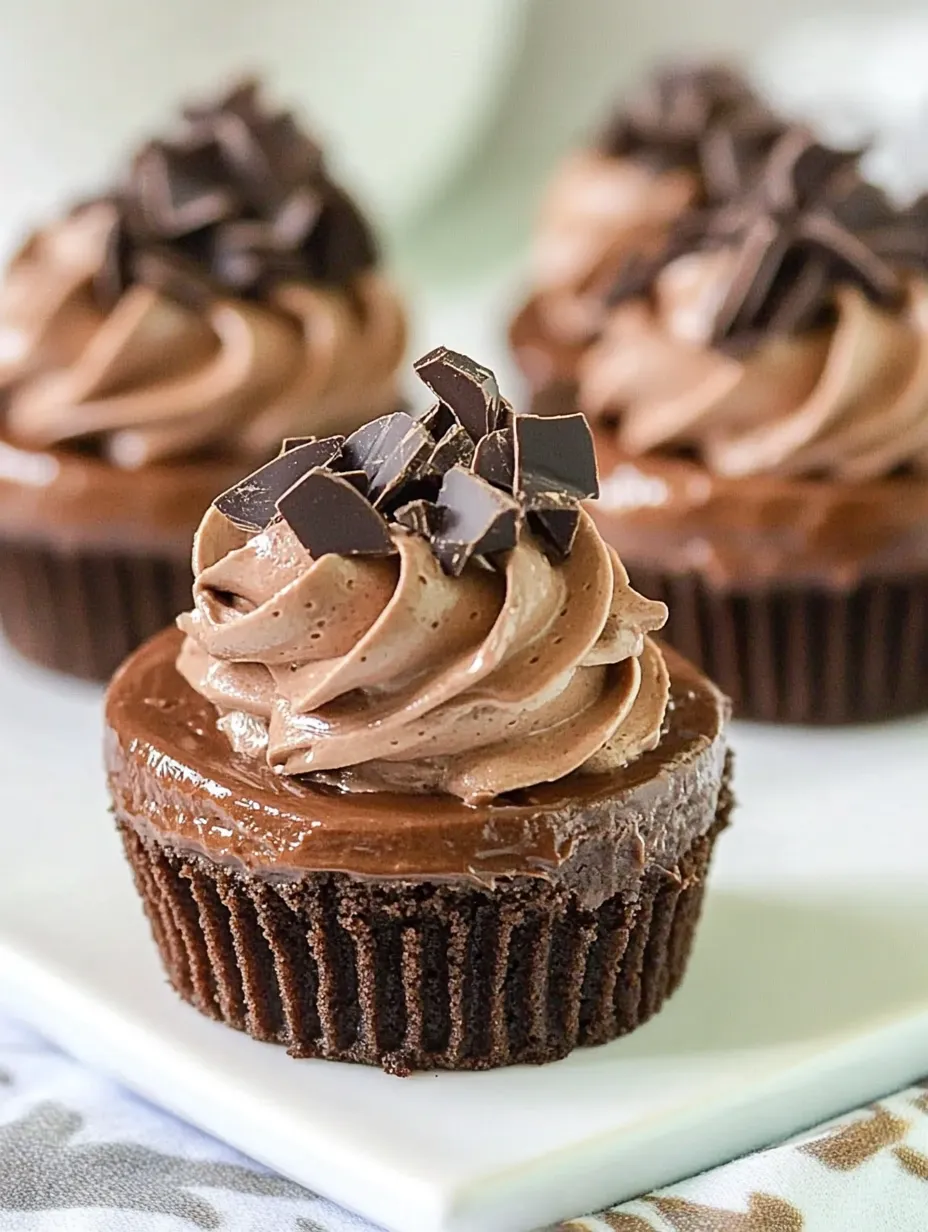 Easy Mini Chocolate Cheesecakes