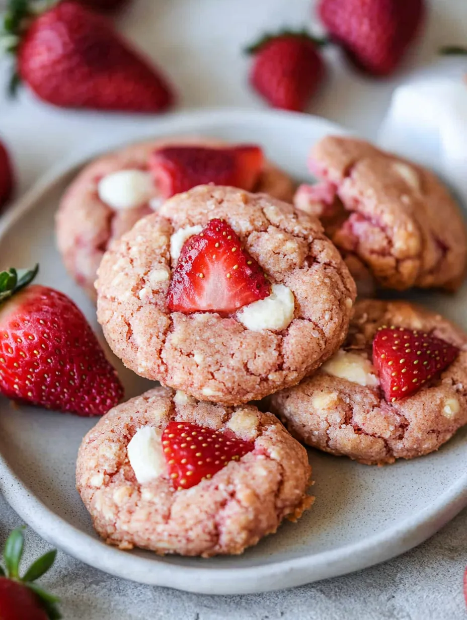 Vegan Strawberry Cheesecake Cookies Recipe