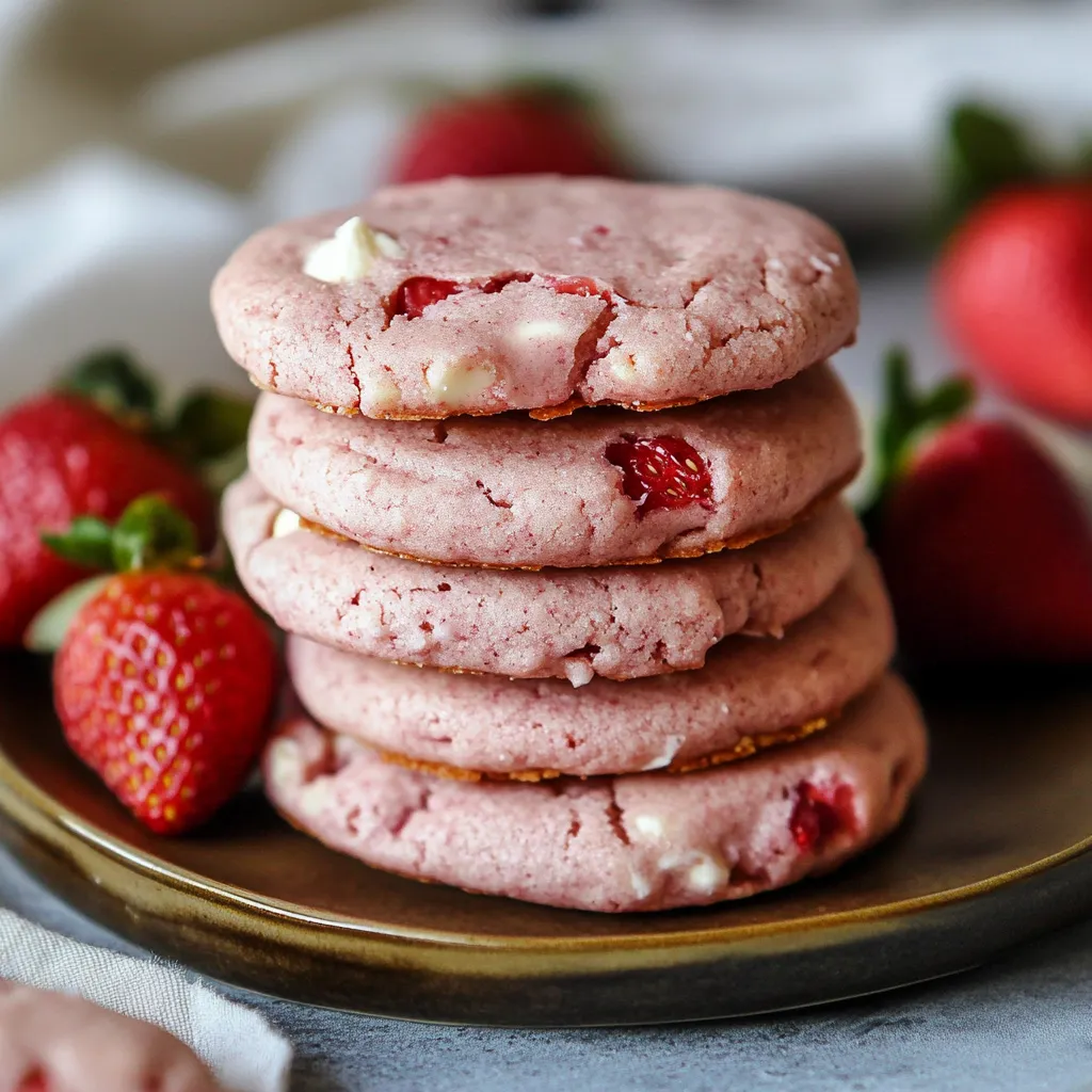 Easy Vegan Strawberry Cheesecake Cookies