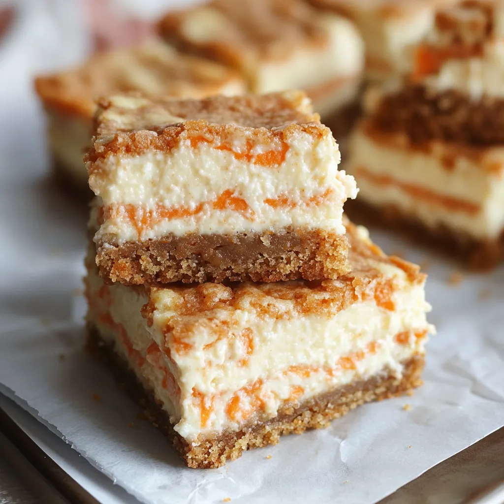 Easy Carrot Cake Cheesecake Bars
