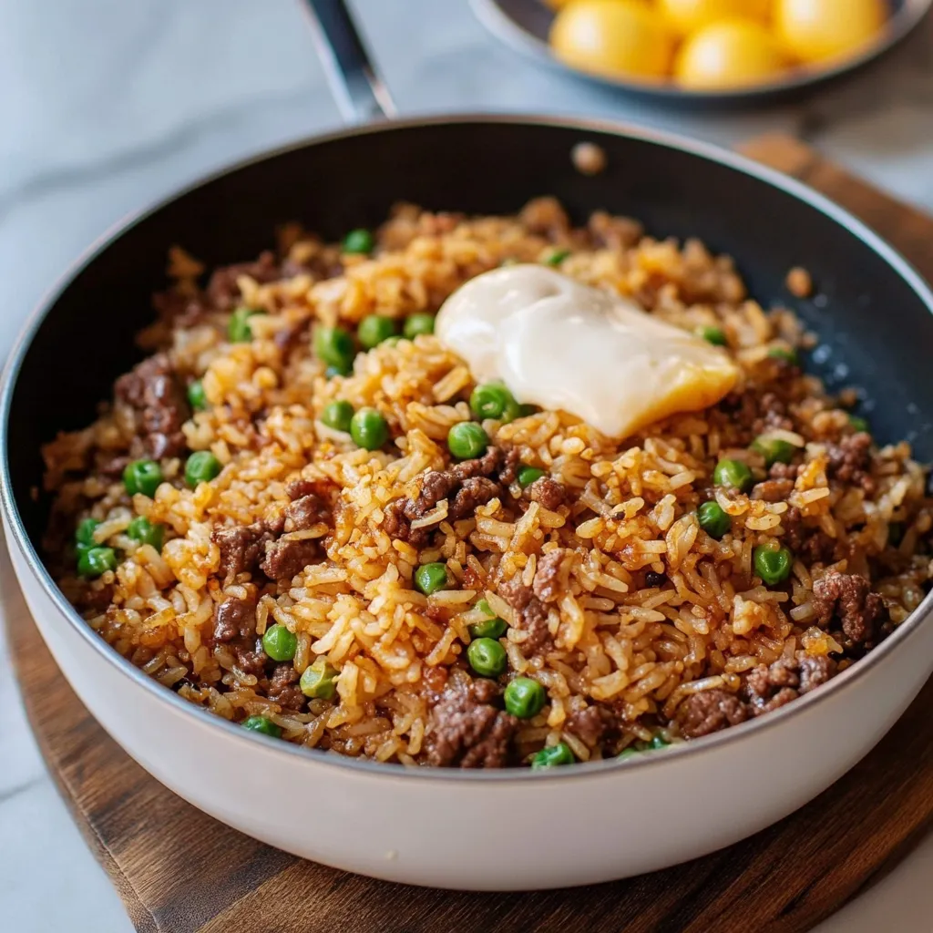 Homemade Hamburger Fried Rice