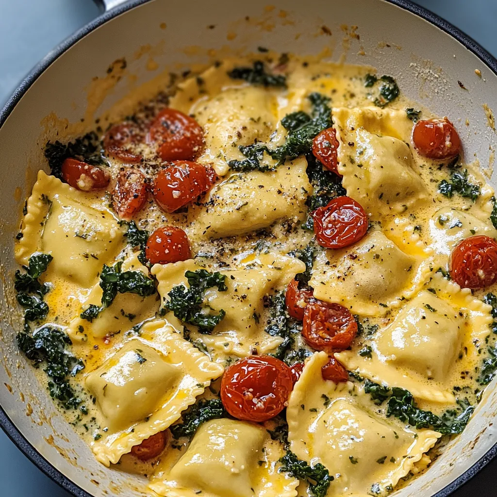 Easy Creamy Tuscan Ravioli Recipe