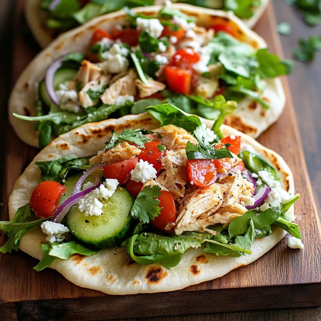 Easy Chicken Hummus Naan Wraps Recipe