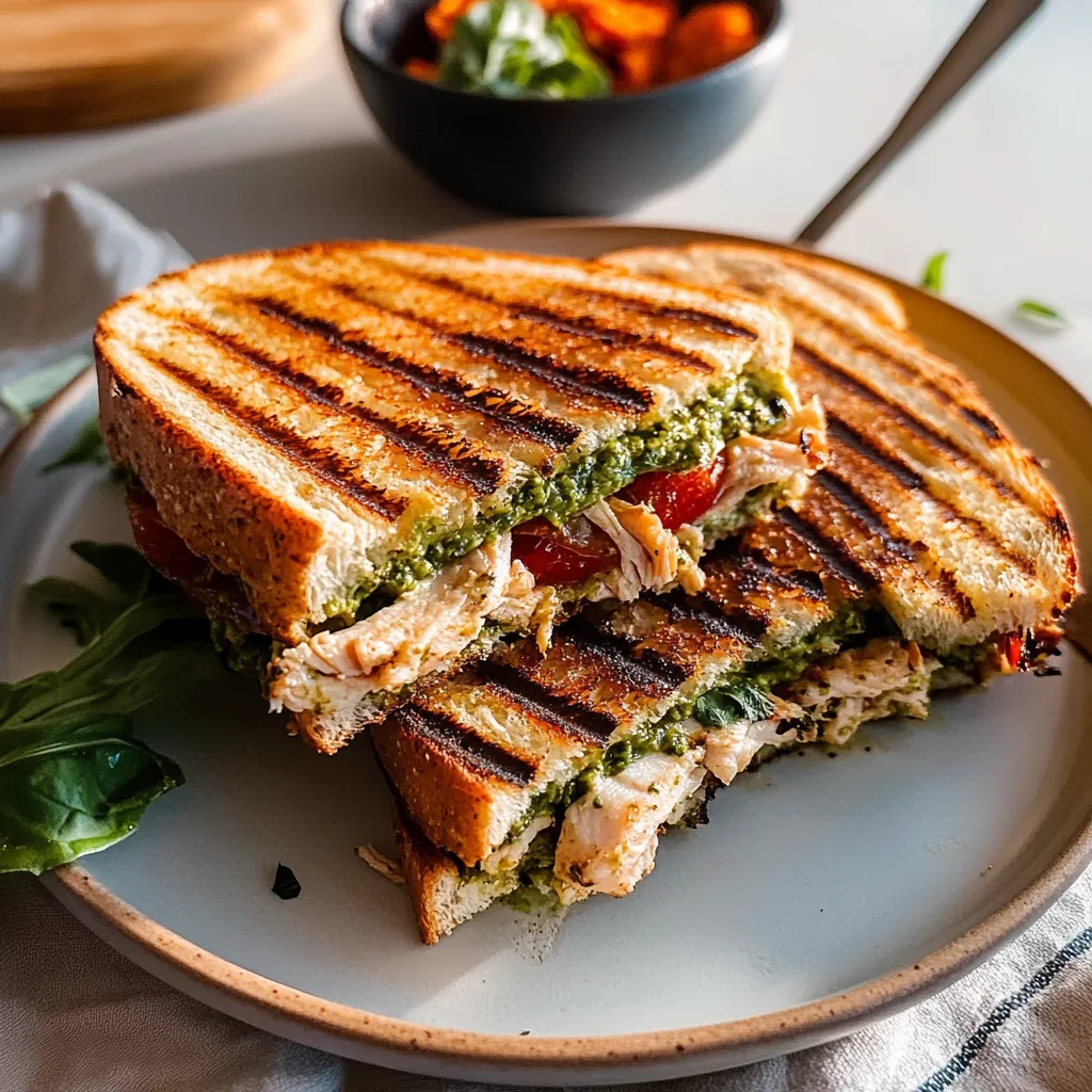 Easy Loaded Chicken Pesto Panini Recipe