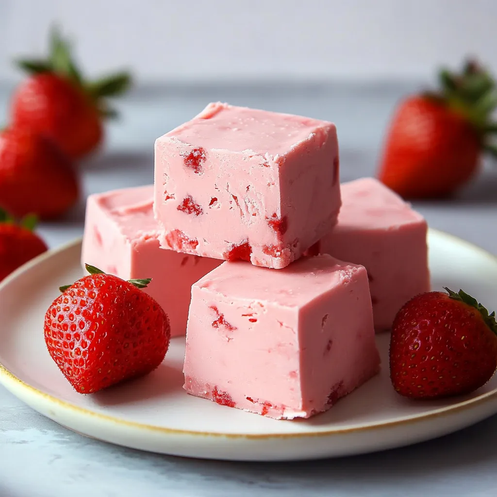 2 Ingredient Strawberry Fudge