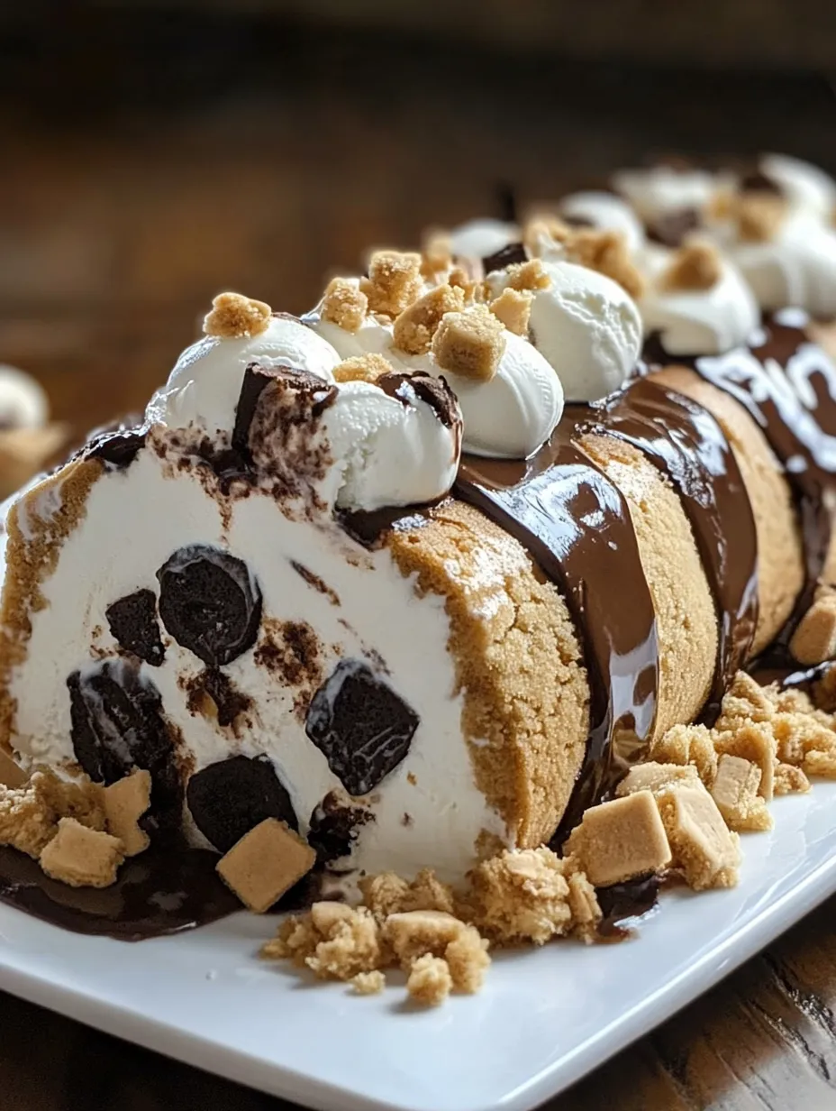 Tasty Smores Cookie Dough Ice Cream Roll