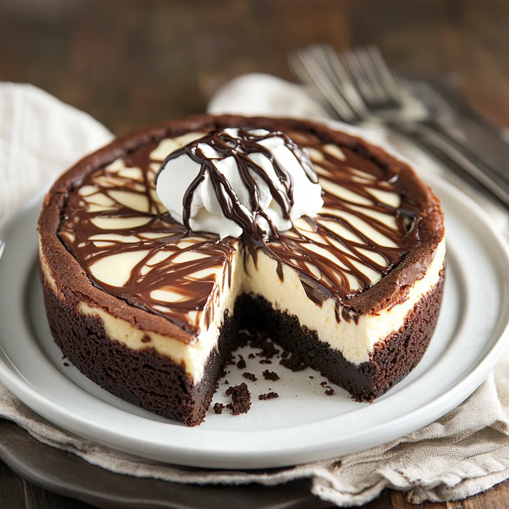 Stunning Brownie Bottom Cheesecake