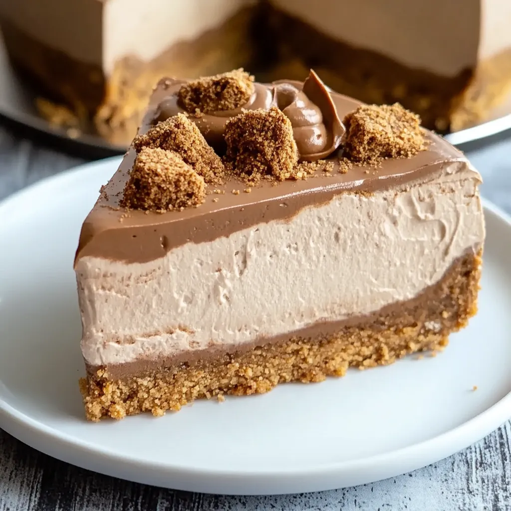 Biscoff and Nutella No-Bake Cheesecake