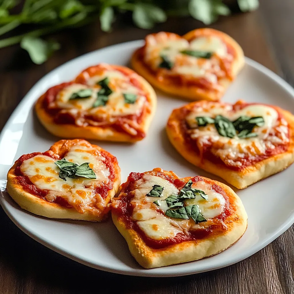 Mini Heart Pizzas