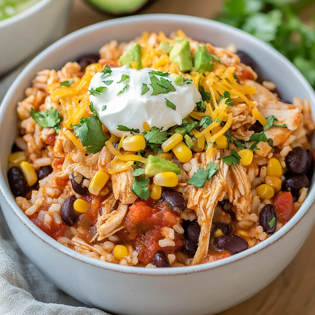 Slow Cooker Chicken Burrito Bowls Recipe
