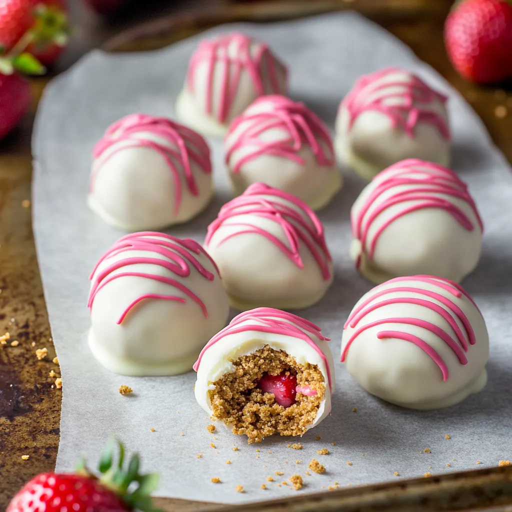 5 Ingredient Strawberry Cheesecake Truffles Recipe