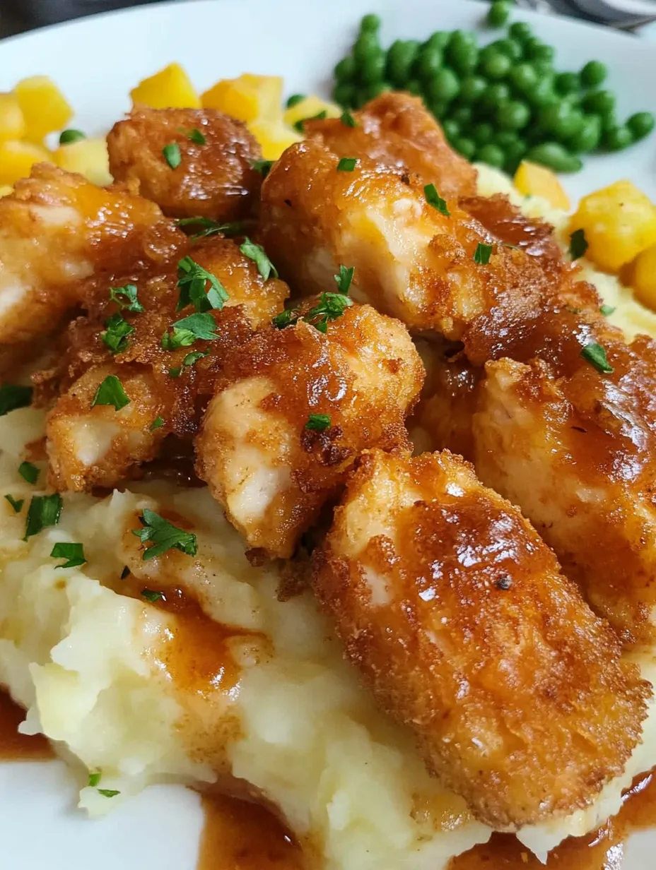 Crispy Chicken Layered Over Potato Casserole