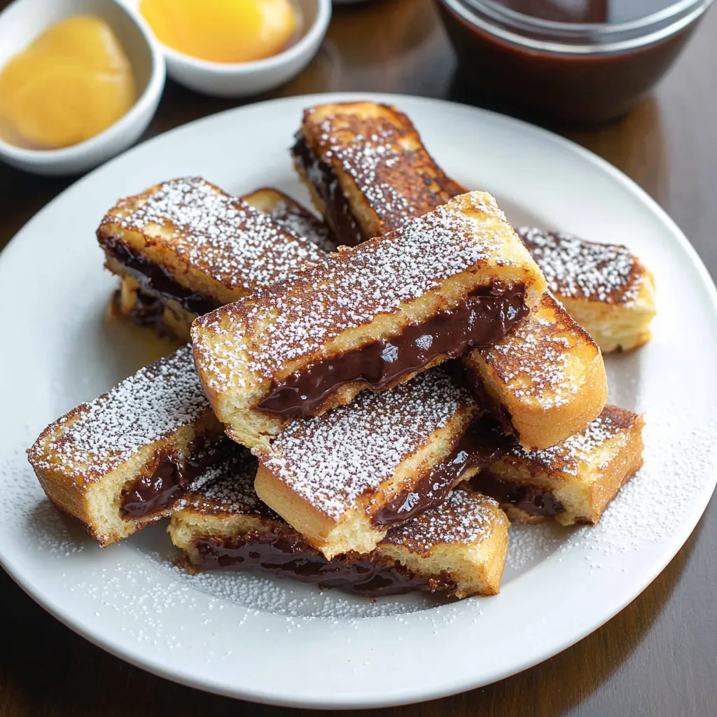Nutella Stuffed French Toast Sticks