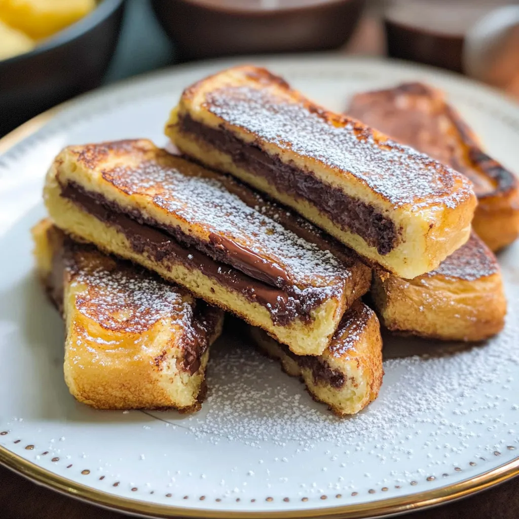 Delicious Nutella Stuffed French Toast Sticks Recipe