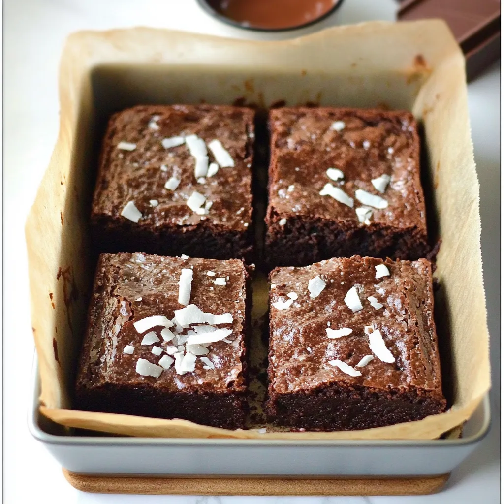 Dark Chocolate and Nutella Coconut Brownies Recipe
