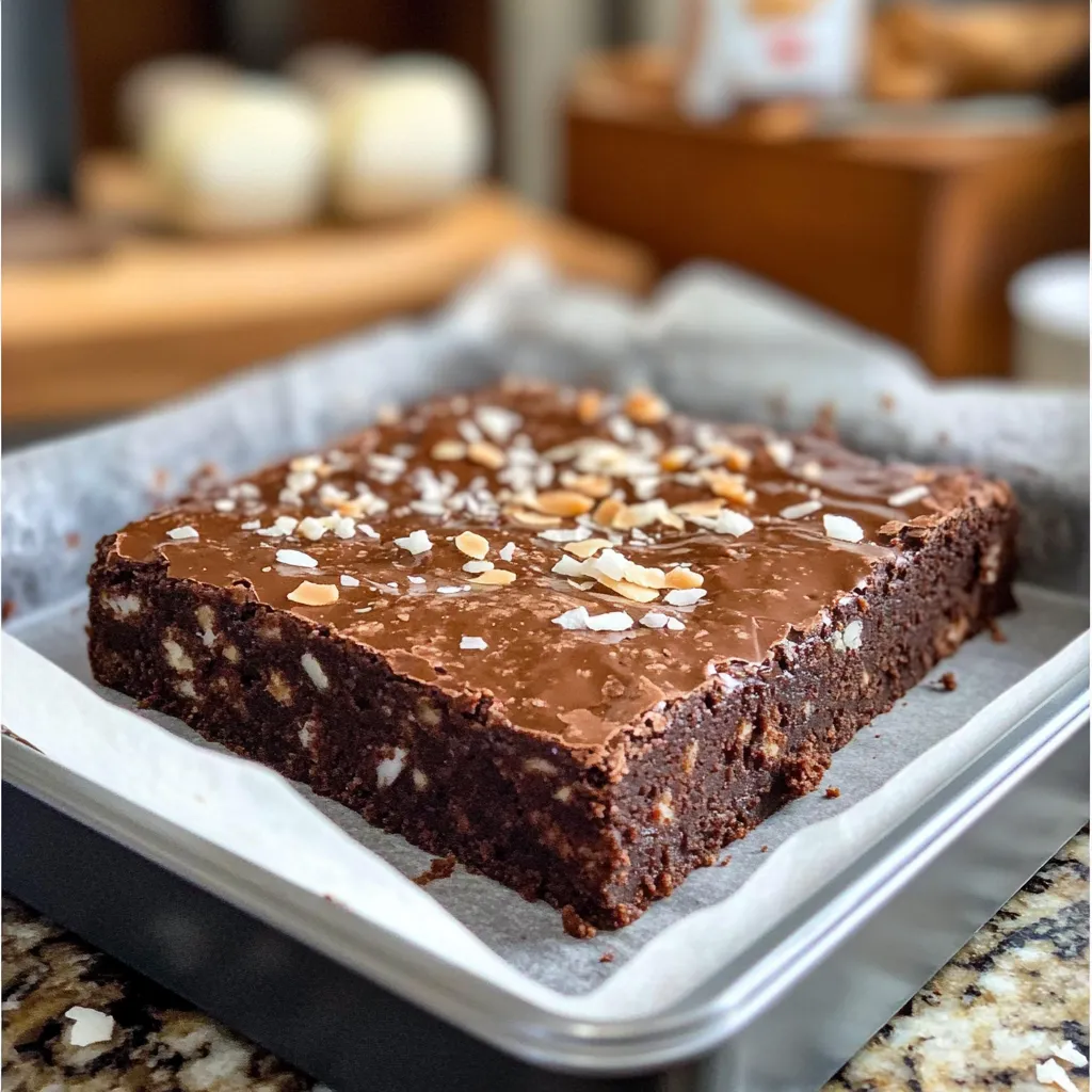 Best Dark Chocolate and Nutella Coconut Brownies