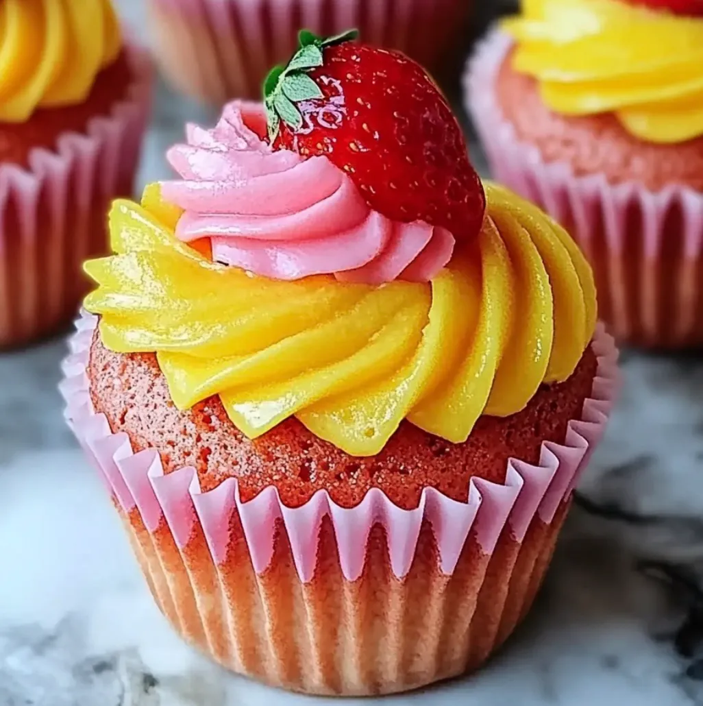 Strawberry Mango Cupcakes Recipe