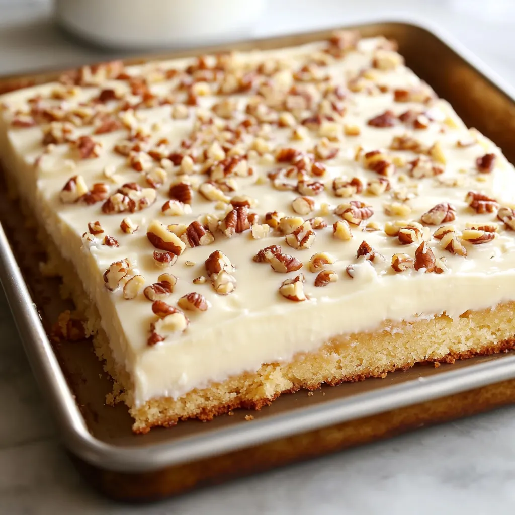 Easy White Texas Sheet Cake Recipe
